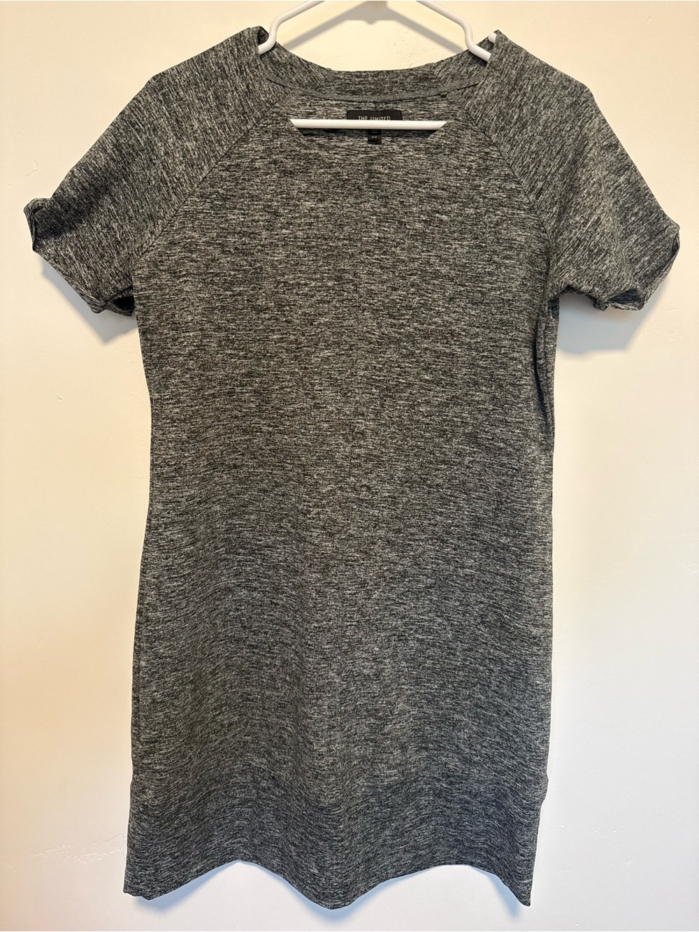 The Limited Heather Gray Short Sleeve Knit Tunic
